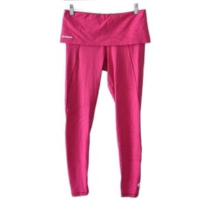 Desigual bright pink yoga pants workout leggings size Medium A8
